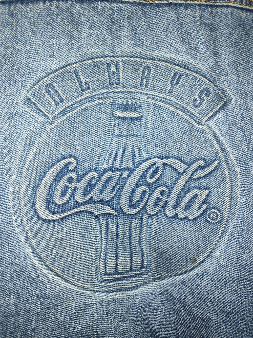 Coca-Cola Embossed Denim Vest in Light Blue - Picture 6 of 6
